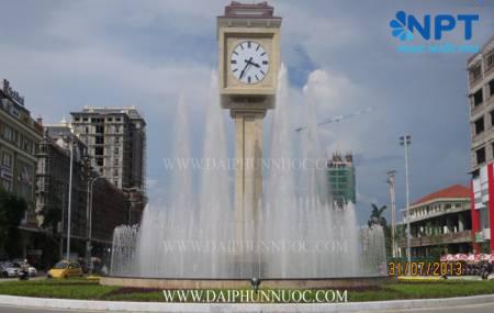 Đài phun nước lập trình cột đồng hồ trung tâm - TP Bắc Ninh