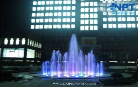 Đài phun nước  lập trình tại trụ sở mới công an tỉnh Hưng Yên