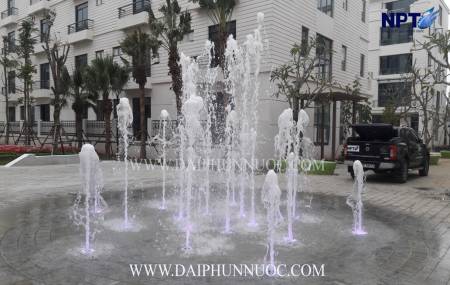 Đài phun nước bể cạn Dry fountains  tại khu đô thị Padora - 53 Triều Khúc - Hà Nội